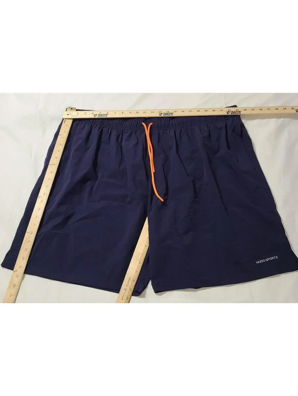 Hodo Swim Shorts Mens Size 6XL Big & Tall Lined Navy Blue Drawstring Summer EUC